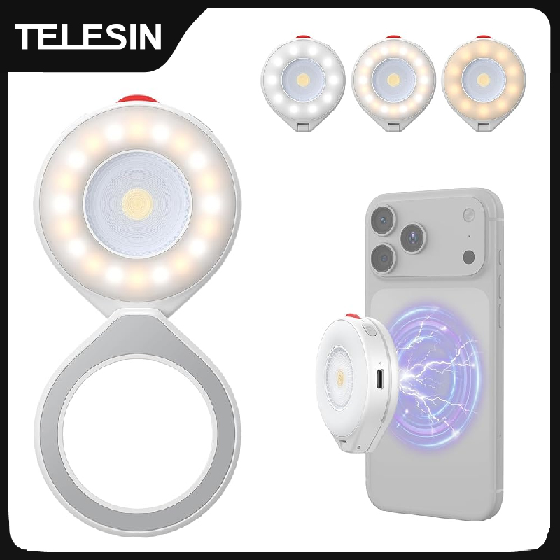 Photography Lighting Brands - TELESIN 자석 부착형 플래시 조명, 스마트폰