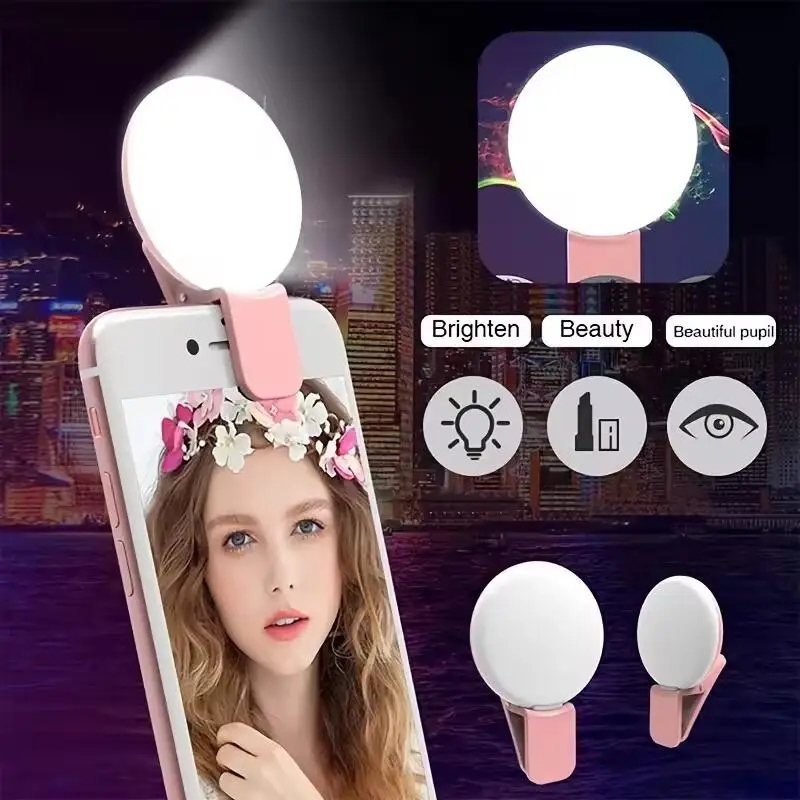 Photography Lighting Description - 휴대용 미니 셀카 링 라이트, LED