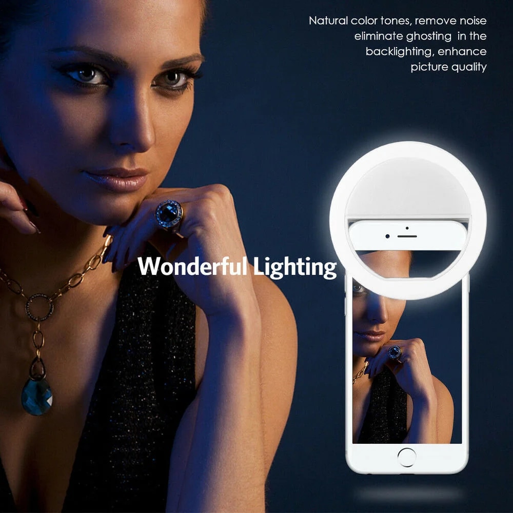1pc USB 충전 케이블 LED 셀카 링 라이트 조정 - Photography Lighting Description 리뷰 및 가격